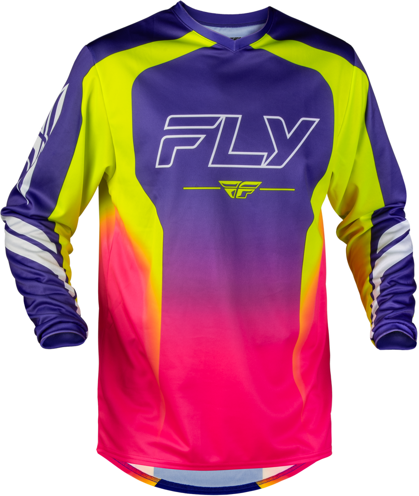 Fly Racing F-16 Raze Jersey (2027) — Purple/Red/Yellow