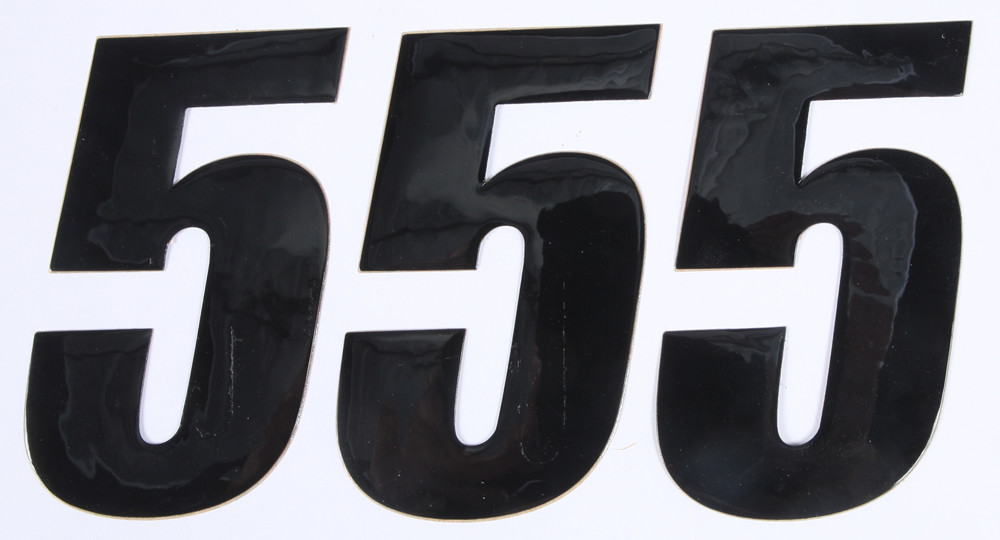 D-COR NUMBER 5 BLACK 4" 3/PK