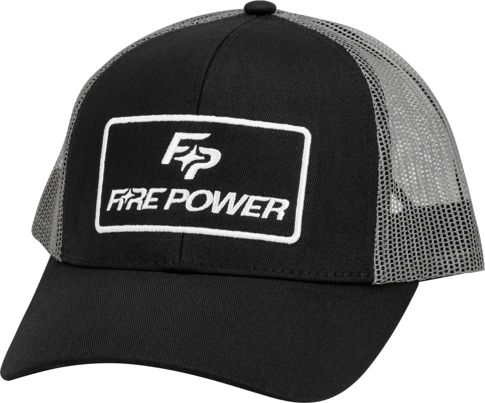 Fire Power Curved Bill Hat — Black/Grey