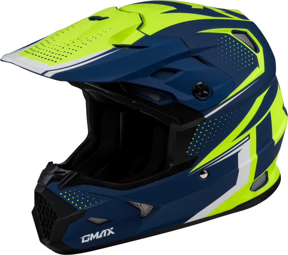 GMAX MX-96 502 HELMET MATTE BLUE/GREEN 2X