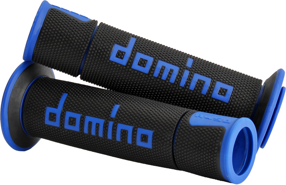 DOMINO RACING A450 ROAD RACING GRIPS BLACK/BLUE PAIR