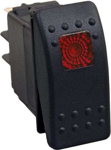 OPEN TRAIL LIGHTED ROCKER SWITCH RED