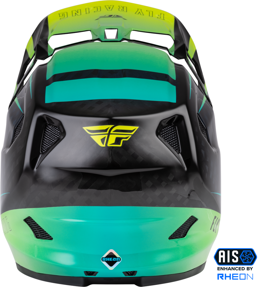 FLY RACING WERX-R HELMET HI-VIS/TEAL CARBON MD