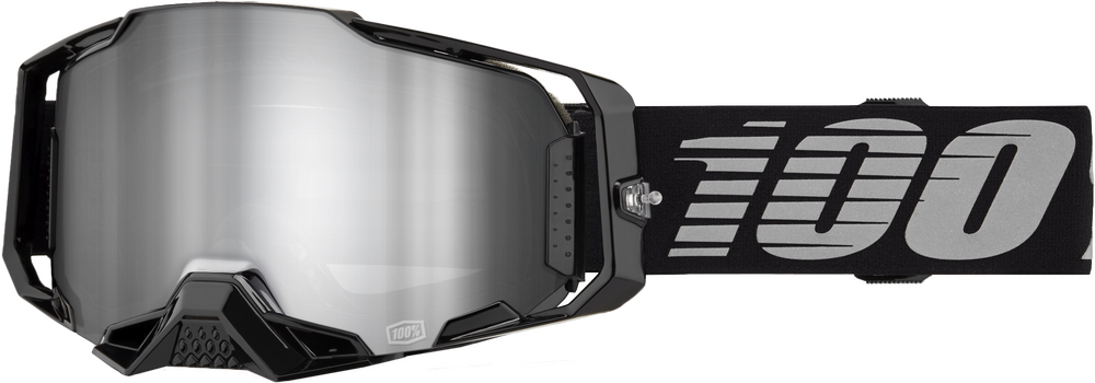 ARMEGA GOGGLE BLACK MIRROR SILVER LENS