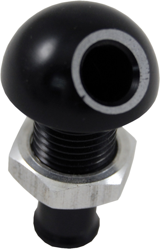 BLOWSION BILLET THRU-HULL WATER FITTING BLACK 3/8" 45 DEG.