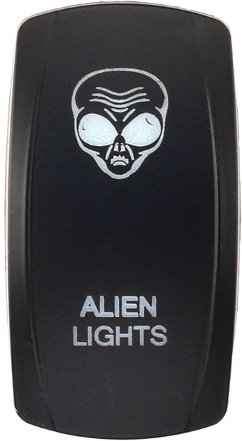 XTC Power Products Dash Switch Rocker Face - Alien Lights