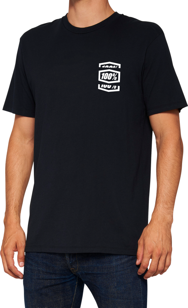 CROP SS TEE BLACK LG