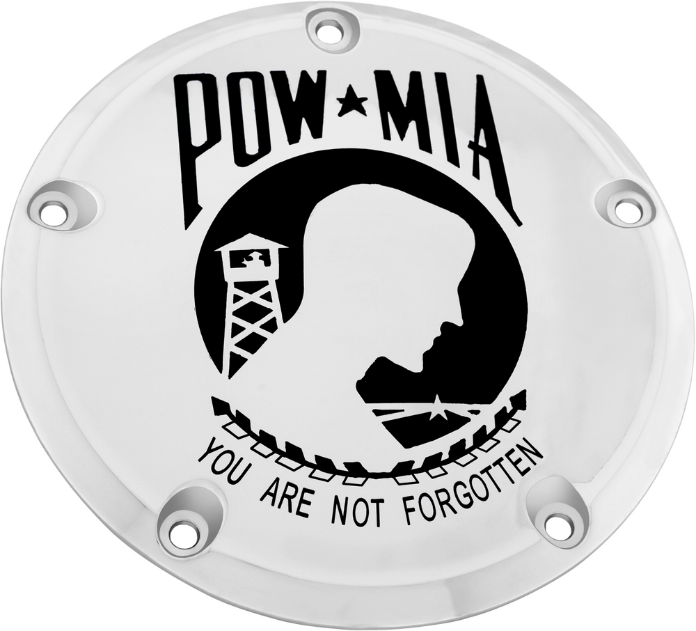 6   M8 SOFTAIL DERBY COVER POW-MIA CHROME