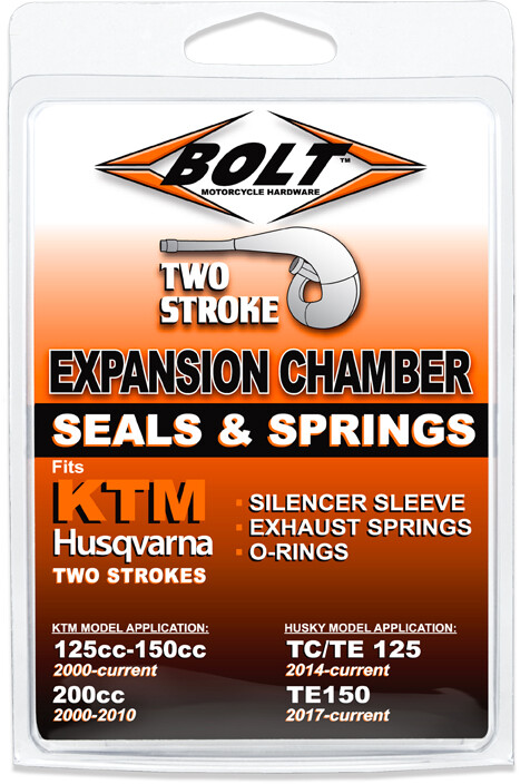 Bolt Hardware 2 Stroke Exhaust Pipe To Silencer Sleeve And Spring Kit KTM / Husqvarna 125cc-200cc