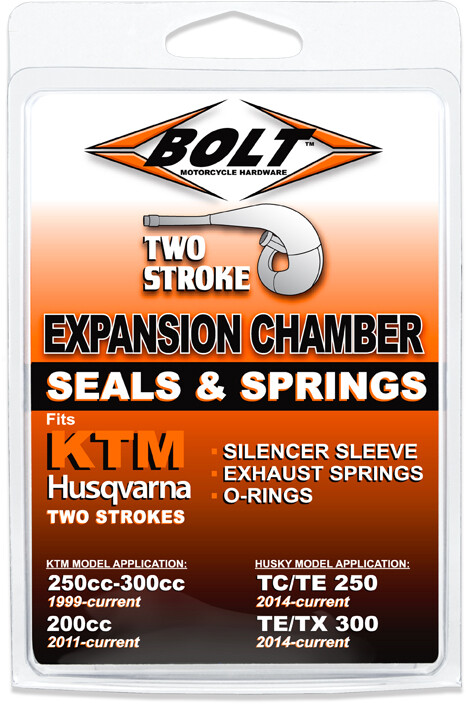 Bolt Hardware 2 Stroke Exhaust Pipe To Silencer Sleeve And Spring Kit KTM / Husqvarna 250cc-300cc