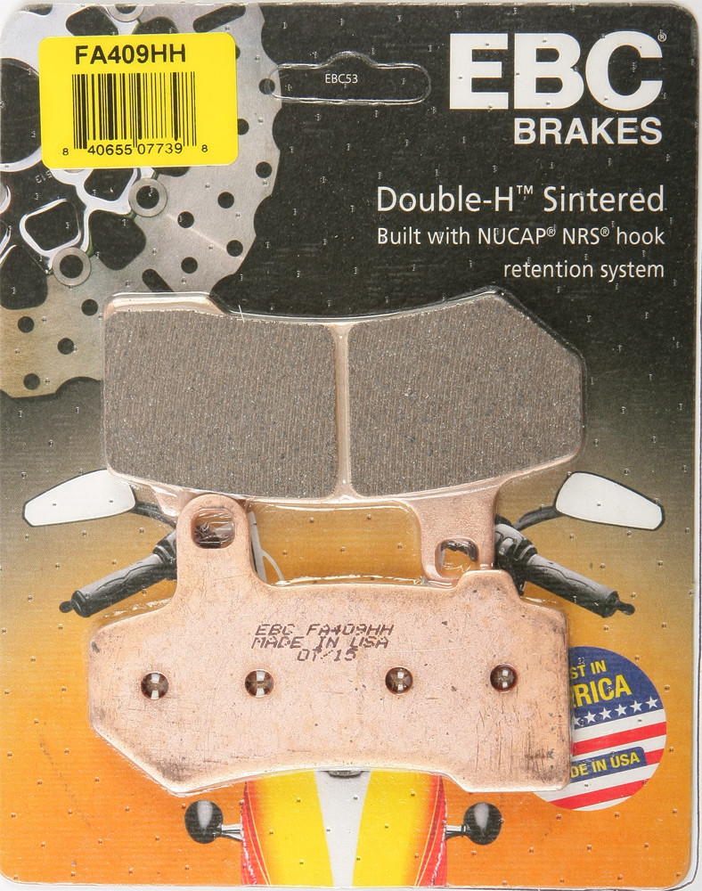 EBC Brakes Double-H Sintered Front / Rear Brake Pads For Harley Touring / V-Rod 2006-2025
