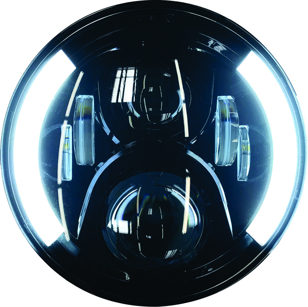 PATHFINDER HIGH DEFINITION 7" LED HEADLIG PARTIAL HALO BLACK