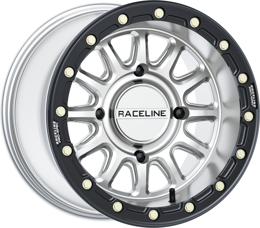 RACELINE ALPHA HYPER WHEEL 4/137 HYPER SILVER/BLK 15X10 (+10MM)