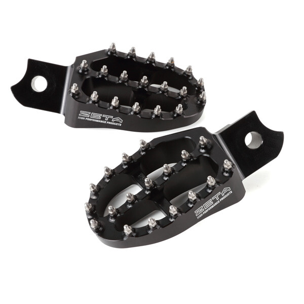 Zeta Aluminum Footpegs Yam Black