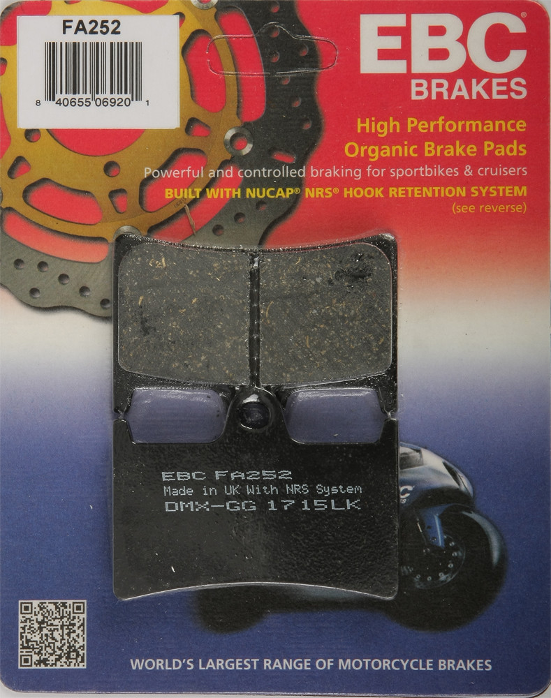 EBC FA252 Organic Front Brake Pads