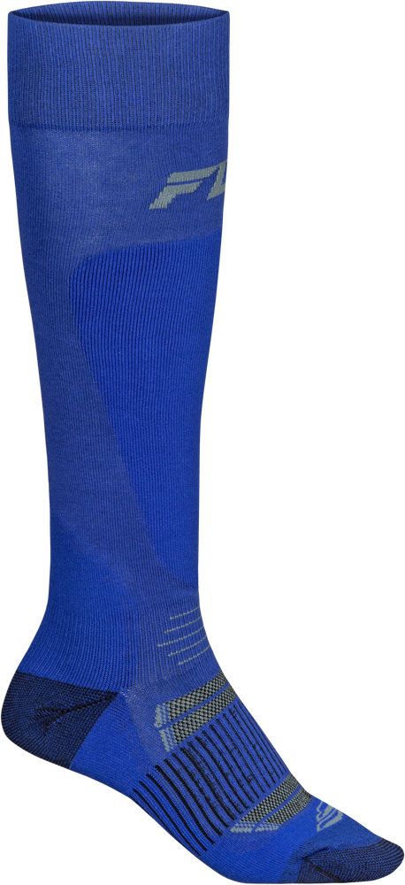 Fly Racing Snow Midweight Wool Sock Blue LG/XL