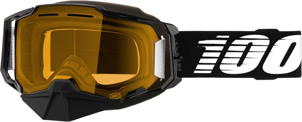 ARMEGA SNOWMOBILE GOGGLE BLACK W/ YLW LENS