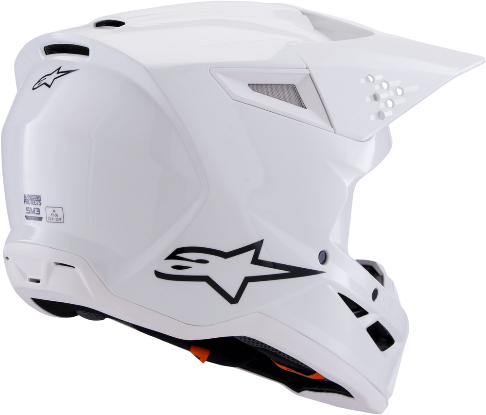 ALPINESTARS SM3 SOLID HELMET WHITE GLOSSY SM
