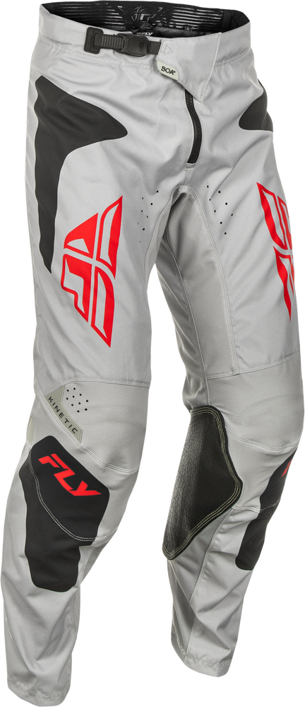 Fly Racing Kinetic Sym Pant — Light Grey/Red/Black