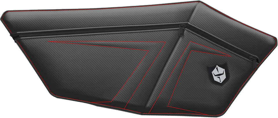 RZR PRO XP DOOR BAGS W/ KNEE PADS RED POL