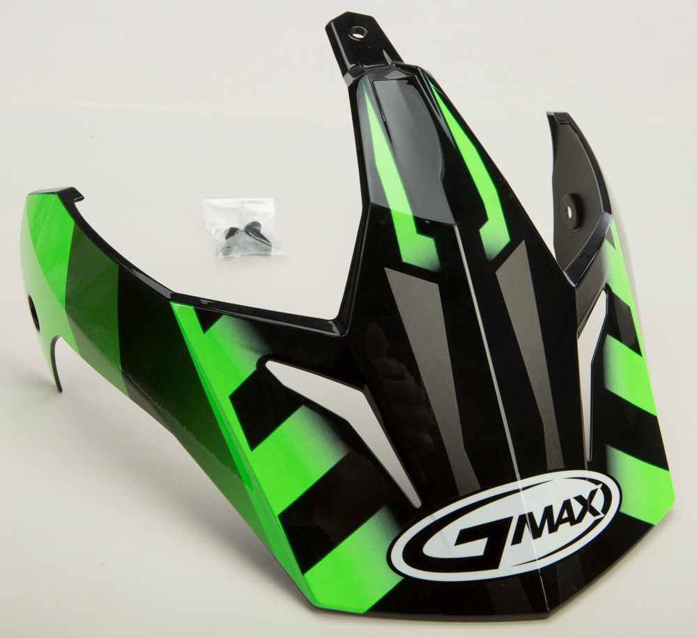 Gmax GM11D Helmet Visor — Black/Neon Green