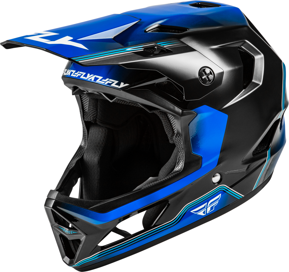 Fly Racing Youth Rayce Repeat Bicycle Helmet (2026) — Black/Blue