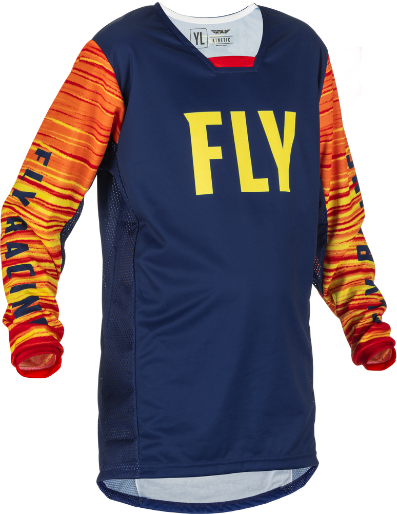 YOUTH KINETIC WAVE JERSEY NAVY/YELLOW/RED YM
