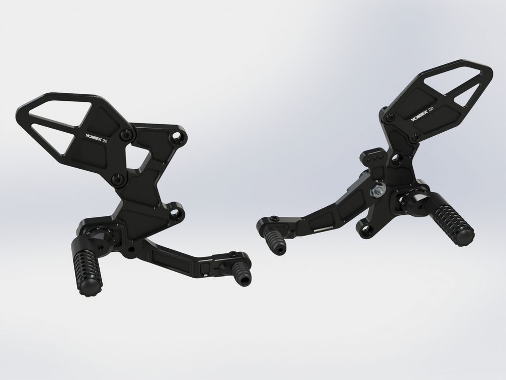 VORTEX REAR SET COMPLETE BLK KAW