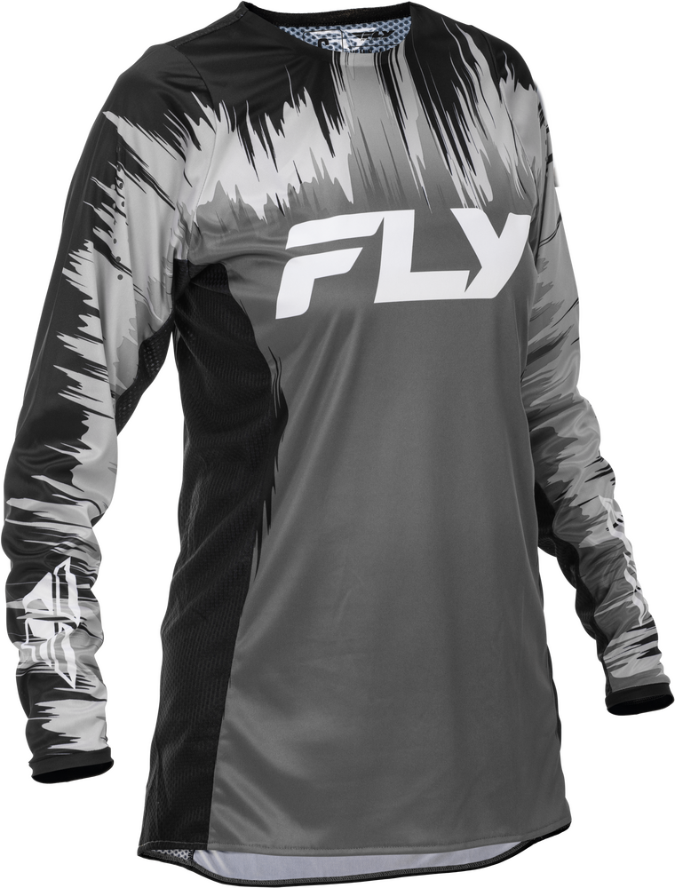Fly Racing 2026 Women's Lite Jersey — Black/Grey/White