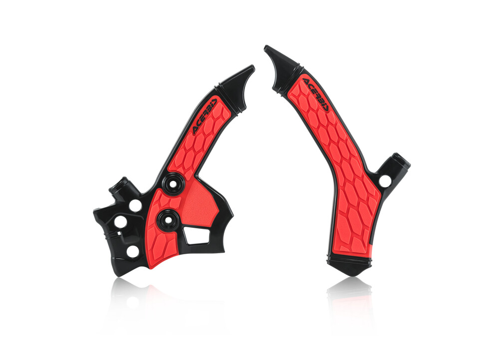 ACERBIS X-GRIP FRAME GUARDS BLACK/RED