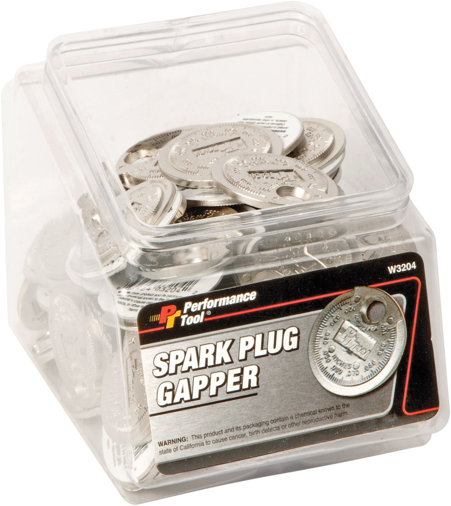 PERFORMANCE TOOL SPARK PLUG GAP TOOL 50/PK W/FISHBOWL COUNTER DISPLAY