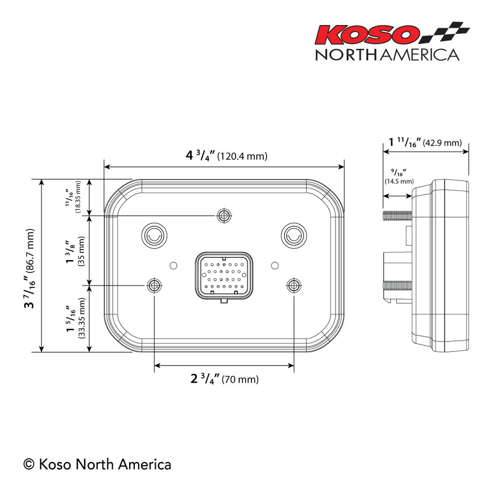KOSO RX-3S TFT MULTIFUNCTION METER