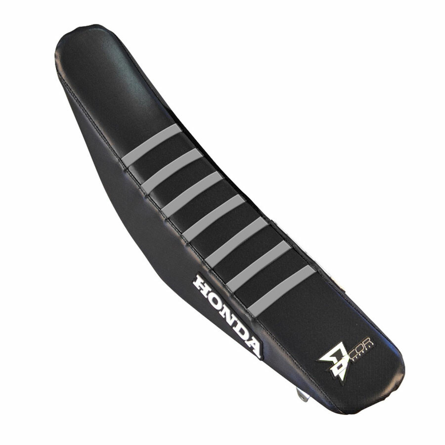 D-COR SEAT COVER BLACK W/GREY RIBS HON