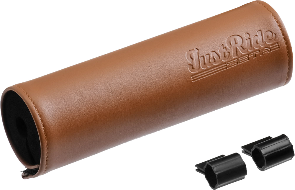 HANDLEBAR BAR PAD LEATHER 165MM BROWN