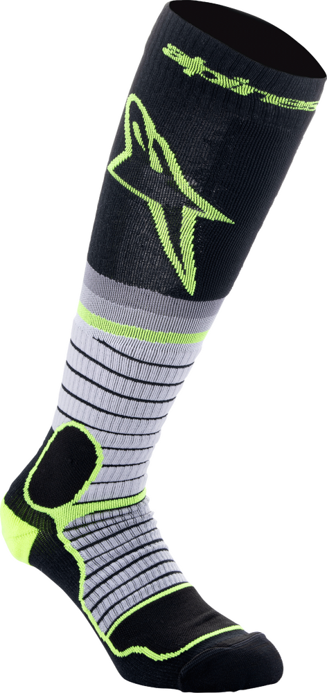 Alpinestars MX Pro Socks Black/Grey/Ylw Fluo SM