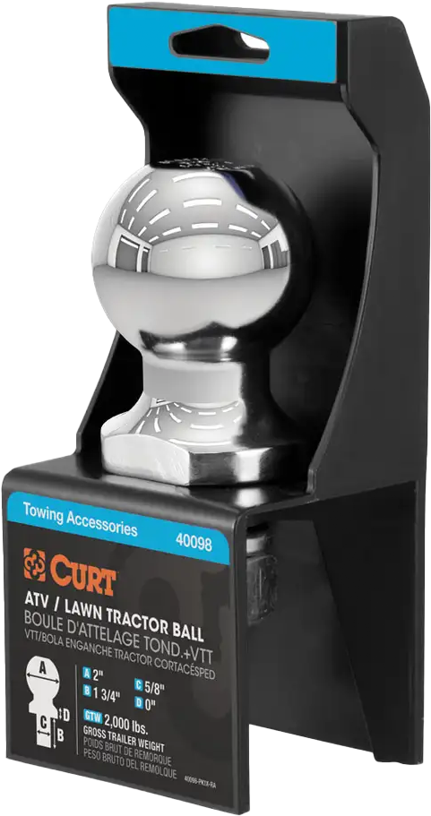 Curt 2" ATV Ball Packaged