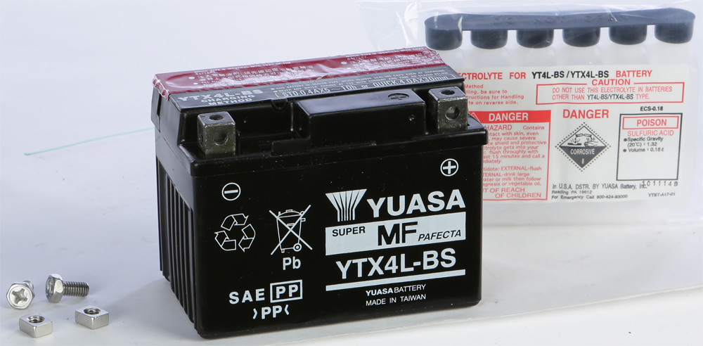 YUASA BATTERY YTX4L-BS MAINTENANCE FREE