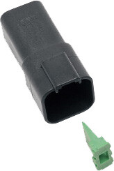 NAMZ CUSTOM CYCLE 6-WIRE BLACK DEUTSCH RCPTCL & WDGLCK HD# 72106-94BK