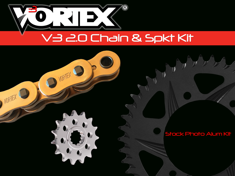 SPROCKET/CHAIN KIT STL/ALU 14/42T BLK SX3 520-106L GLD