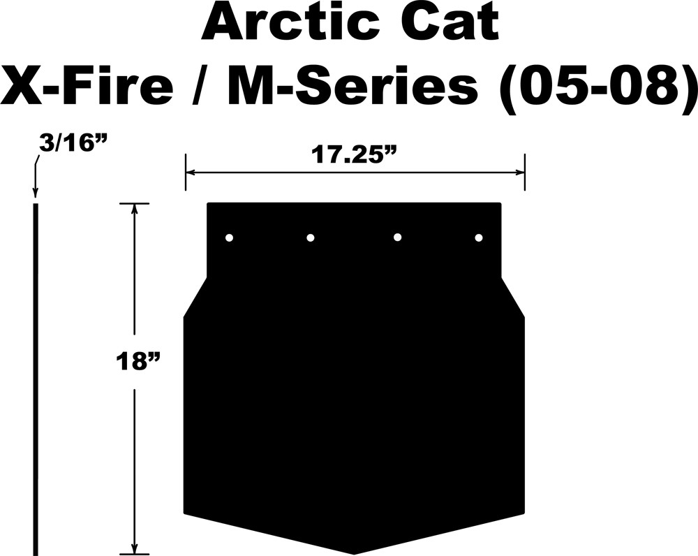 PDP SNOWFLAP  ARCTIC CAT M-SERIES/X-FIRE 05-08