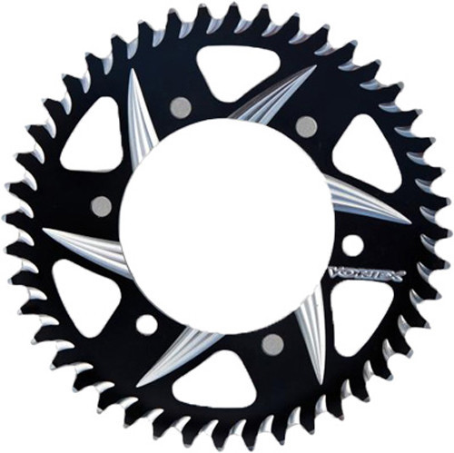 VORTEX REAR CAT5 SPROCKET ALUMINUM 45T-525 BLK KAW/SUZ/YAM