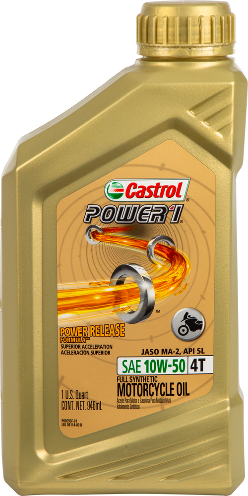 CASTROL POWER 1 4T SYNTHETIC 10W50 1QT