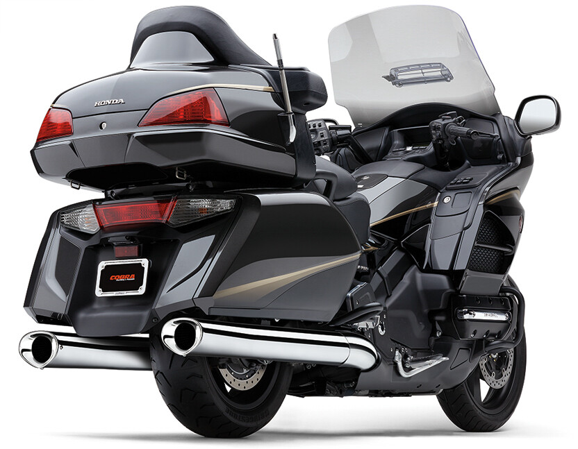 COBRA TRI-FLO SLIP ON CHROME HON GL1800/F6B