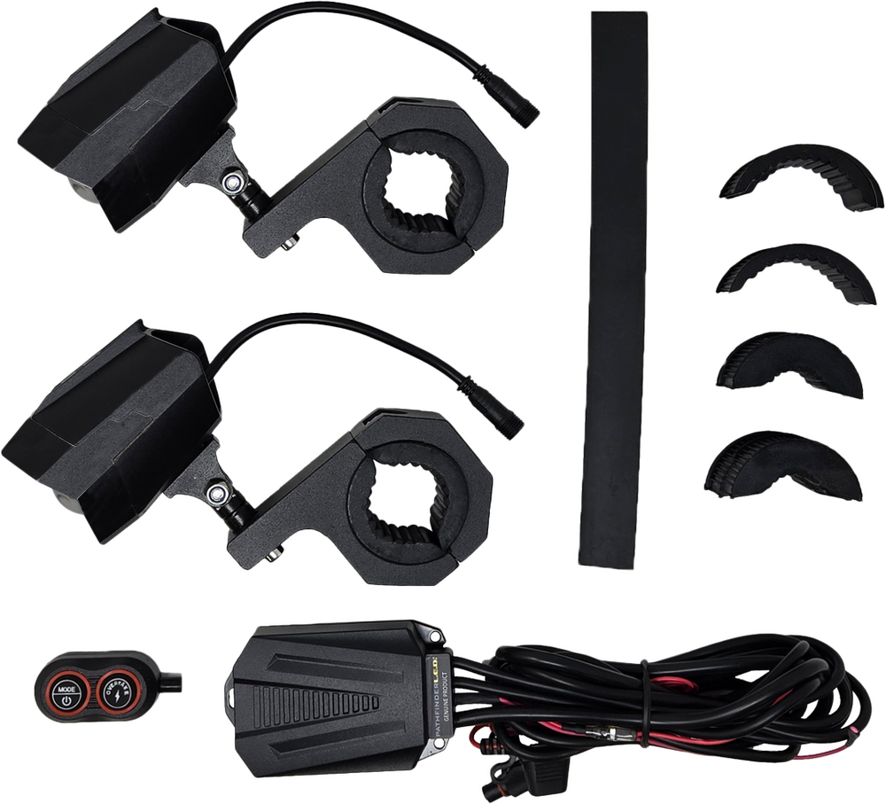 DUAL SWITCHBACK LED LIGHTS BLACK WIRELESS REMOTE PR