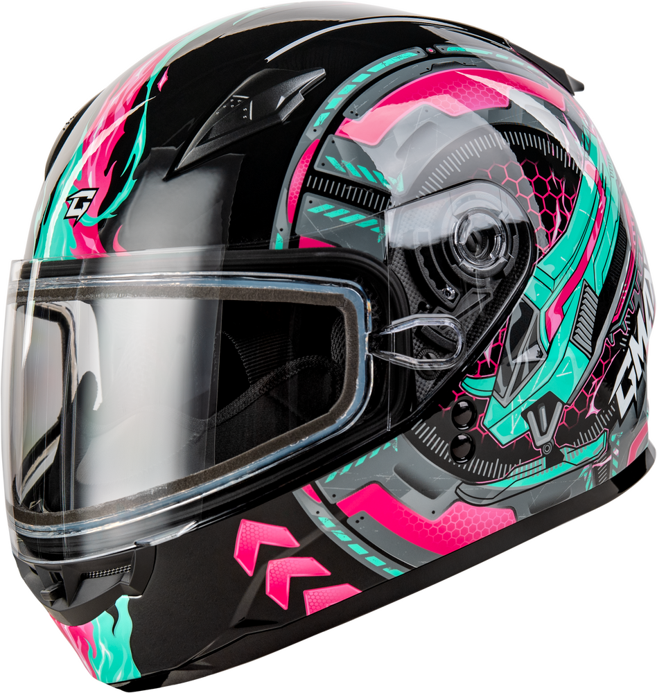 Gmax GM-49Y Charge Snow Helmet (2026) — Black/Pink/Aqua