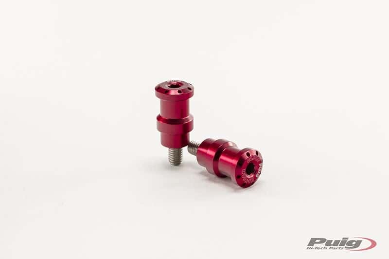 PUIG SWINGARM SPOOLS HI-TECH 8MM RED 2/PK