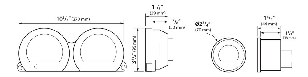 KOSO HD-03 SERIES GAUGE `14-23 FLH FLT