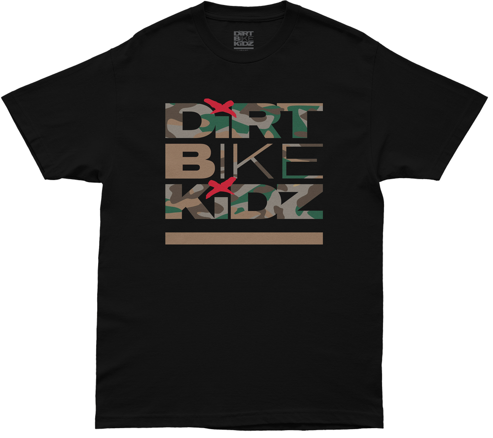 CLASSIC CAMO YOUTH TEE BLACK/COLOR CAMO YM