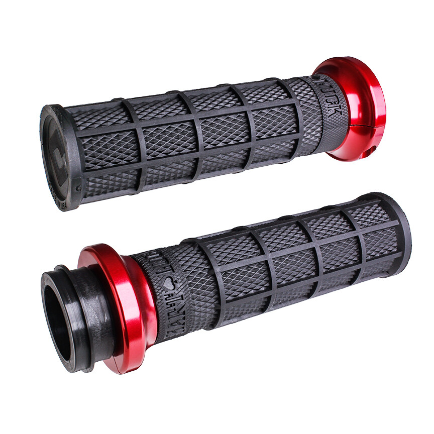 Odi Lock-On Hart-Luck Full-Waffle Black/Red Cable 1"