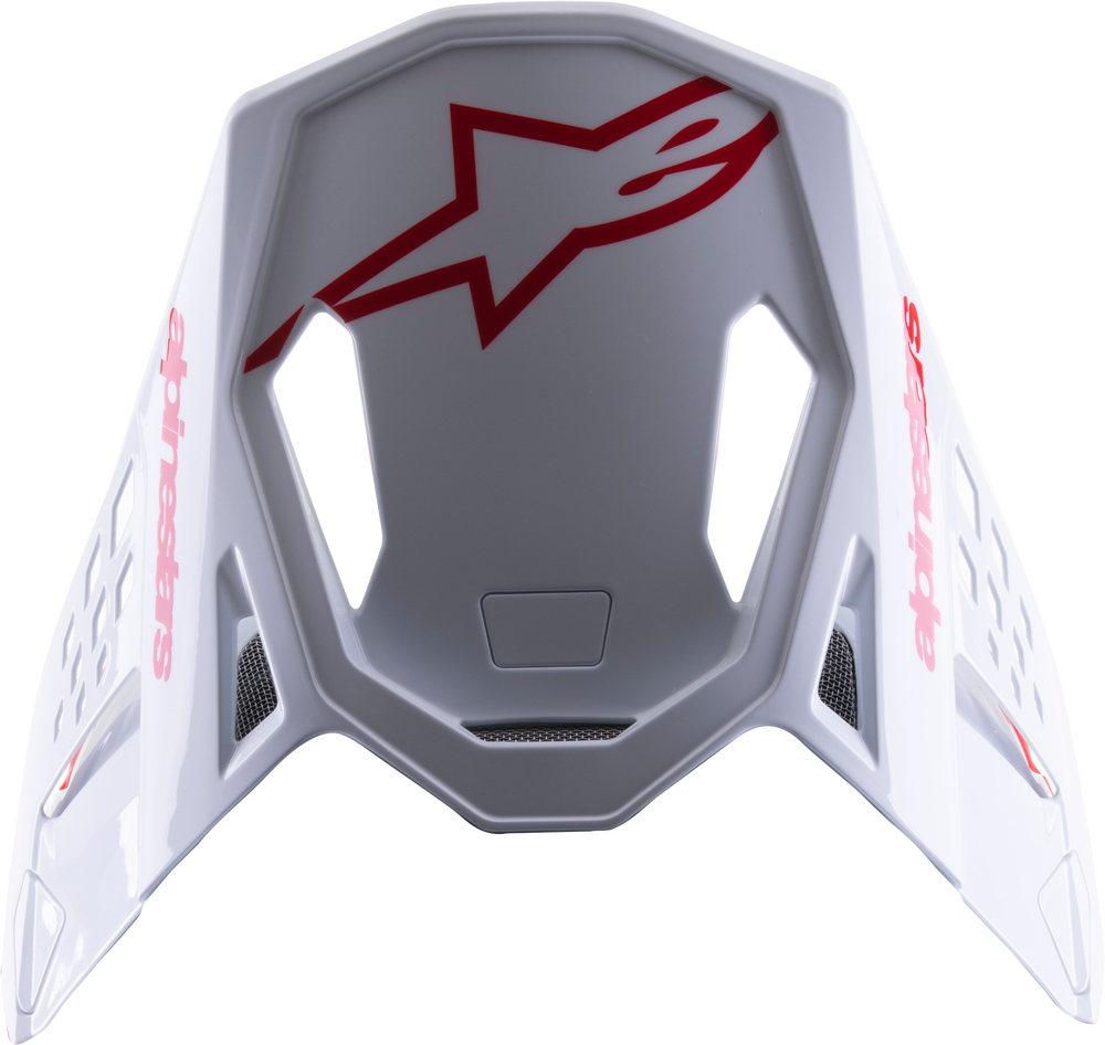 S-M8 RADIUM 2 VISOR BRIGHT RED/WHITE